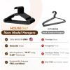imageHOUSE DAY Black Plastic Hangers 60 Pack Lightweight Clothes Hangers with NonSlip Shoulder Grooves  SpaceSaving Durable ampamp Reinforced Edges Coat Hanger for Closet Organization Made in USA