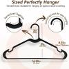 imageHOUSE DAY Black Plastic Hangers 60 Pack Lightweight Clothes Hangers with NonSlip Shoulder Grooves  SpaceSaving Durable ampamp Reinforced Edges Coat Hanger for Closet Organization Made in USA