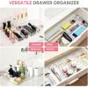 imageHOUSE DAY Desk Drawer Organizer Bins 8 PCS 932quot Clear Drawer Organizers with Silicone Pads Vanity Organizers and Storage Non Slip Plastic Drawer Organizer for Makeup Bathroom Kitchen Office24 Pcs