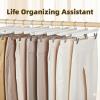 imageHOUSE DAY Wooden Pants Hangers with Clips Solid Lotus Deluxe Wood Skirt Hangers Heavy Duty ampamp AntiRust Hook for WrinkleFree Slacks Skirts Jeans Space Saving for Closet 10 Pack NaturalWhite