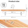imageHOUSE DAY Wooden Pants Hangers with Clips Solid Lotus Deluxe Wood Skirt Hangers Heavy Duty ampamp AntiRust Hook for WrinkleFree Slacks Skirts Jeans Space Saving for Closet 10 Pack NaturalNatural