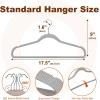 imageHOUSE DAY Quality Plastic Hangers 100 Pack  Heavy Duty NonVelvet Hangers with Non Slip Notches ampamp 360 Swivel Hook  Slim Space Saving Clothes Hangers Ideal for Coats Shirts Jackets Dresses GrayGray