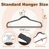 imageHOUSE DAY Quality Plastic Hangers 100 Pack  Heavy Duty NonVelvet Hangers with Non Slip Notches ampamp 360 Swivel Hook  Slim Space Saving Clothes Hangers Ideal for Coats Shirts Jackets Dresses GrayBlack