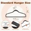 imageHOUSE DAY Quality Plastic Hangers 100 Pack  Heavy Duty NonVelvet Hangers with Non Slip Notches ampamp 360 Swivel Hook  Slim Space Saving Clothes Hangers Ideal for Coats Shirts Jackets Dresses GrayBlack