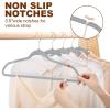 imageHOUSE DAY Quality Plastic Hangers 100 Pack  Heavy Duty NonVelvet Hangers with Non Slip Notches ampamp 360 Swivel Hook  Slim Space Saving Clothes Hangers Ideal for Coats Shirts Jackets Dresses GrayGray