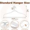 imageHOUSE DAY Quality Plastic Hangers 100 Pack  Heavy Duty NonVelvet Hangers with Non Slip Notches ampamp 360 Swivel Hook  Slim Space Saving Clothes Hangers Ideal for Coats Shirts Jackets Dresses GrayIvory