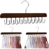 imageHOUSE DAY Belt Hanger for Closet 1 Pack 20 Hooks BraTieTank Top Hanger Space Saving Hangers Storage Max 20 BeltsTies Sturdy Wooden Belt Rack Closet AccessoriesMahogany