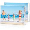 image:imageHOUSE DAY Acrylic Picture Frames 5x7 Lightweight Magnetic 5x7 Picture Frame for Wall and FreeStanding Desktop Display Clear 5 x 7 Photo Frame with Microfiber Cloth Nails Framless 5x 7 Frame for Gift 5 Pack4X62 Pack