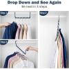 image:imageHOUSE DAY 10 Pack Closet Organizers and Storage with 5 Holes for Cascading Multipurpose Space Saving Hanger Organizer Closer Organizer for Closet Organization Dorm Room Essentials  Misty Blue