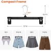 image:imageHOUSE DAY Pants amp Skirt Hangers  100 Pack Pants Hangers with NonSlip Big Clips  Black Plastic Hanger for Shorts Shirts Jeans Slacks Clothes  Durable Slim amp Space Saving  12 Inch12black