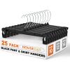 image:imageHOUSE DAY Pants amp Skirt Hangers  100 Pack Pants Hangers with NonSlip Big Clips  Black Plastic Hanger for Shorts Shirts Jeans Slacks Clothes  Durable Slim amp Space Saving  12 Inch10black