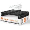 image:imageHOUSE DAY Pants amp Skirt Hangers  100 Pack Pants Hangers with NonSlip Big Clips  Black Plastic Hanger for Shorts Shirts Jeans Slacks Clothes  Durable Slim amp Space Saving  12 Inch12black