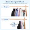 image:imageHOUSE DAY Black Plastic Hangers 40 Pack Plastic Clothes Hangers with Builtin Strap Hooks Space Saving Slim Hanger for Closet Organizers and Storage Durable Clothing Hanger for Shirts Blouses TopsWhite