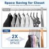 image:imageHOUSE DAY Black Plastic Hangers 40 Pack Plastic Clothes Hangers with Builtin Strap Hooks Space Saving Slim Hanger for Closet Organizers and Storage Durable Clothing Hanger for Shirts Blouses TopsGray
