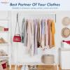 image:imageHOUSE DAY Black Plastic Hangers 40 Pack Plastic Clothes Hangers with Builtin Strap Hooks Space Saving Slim Hanger for Closet Organizers and Storage Durable Clothing Hanger for Shirts Blouses TopsWhite