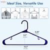 image:imageHOUSE DAY Black Plastic Hangers 40 Pack Plastic Clothes Hangers with Builtin Strap Hooks Space Saving Slim Hanger for Closet Organizers and Storage Durable Clothing Hanger for Shirts Blouses TopsNavy Blue