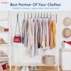 image:imageHOUSE DAY Black Plastic Hangers 40 Pack Plastic Clothes Hangers with Builtin Strap Hooks Space Saving Slim Hanger for Closet Organizers and Storage Durable Clothing Hanger for Shirts Blouses TopsNavy Blue