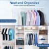image:imageHOUSE DAY Black Plastic Hangers 40 Pack Plastic Clothes Hangers with Builtin Strap Hooks Space Saving Slim Hanger for Closet Organizers and Storage Durable Clothing Hanger for Shirts Blouses TopsWhite