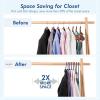 image:imageHOUSE DAY Black Plastic Hangers 40 Pack Plastic Clothes Hangers with Builtin Strap Hooks Space Saving Slim Hanger for Closet Organizers and Storage Durable Clothing Hanger for Shirts Blouses TopsNavy Blue