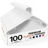 image:imageHOUSE DAY Black Plastic Hangers 40 Pack Plastic Clothes Hangers with Builtin Strap Hooks Space Saving Slim Hanger for Closet Organizers and Storage Durable Clothing Hanger for Shirts Blouses TopsWhite