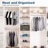 image:imageHOUSE DAY Black Plastic Hangers 40 Pack Plastic Clothes Hangers with Builtin Strap Hooks Space Saving Slim Hanger for Closet Organizers and Storage Durable Clothing Hanger for Shirts Blouses TopsGray