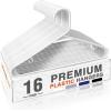 image:imageHOUSE DAY Black Plastic Hangers 40 Pack Plastic Clothes Hangers with Builtin Strap Hooks Space Saving Slim Hanger for Closet Organizers and Storage Durable Clothing Hanger for Shirts Blouses TopsWhite