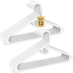 image:imageHOUSE DAY Heavy Duty Plastic Hangers 76 Pack  Ultra Thick White Clothes Hangers  Sturdy Hanger for Coat Jackets Jeans amp Suit Hanger for Closet  Dorm Apartment EssentialsWhite