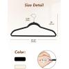 image:imageHOUSE DAY Ivory Velvet Hangers 100 Pack  Non Slip Felt Hangers Closet Essentials Space Saving Hanger Gentle on Clothes Sturdy Shoulder DesignBlack