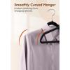 image:imageHOUSE DAY Ivory Velvet Hangers 100 Pack  Non Slip Felt Hangers Closet Essentials Space Saving Hanger Gentle on Clothes Sturdy Shoulder DesignBlack
