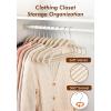 image:imageHOUSE DAY Ivory Velvet Hangers 100 Pack  Non Slip Felt Hangers Closet Essentials Space Saving Hanger Gentle on Clothes Sturdy Shoulder DesignIvory