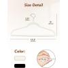 image:imageHOUSE DAY Ivory Velvet Hangers 100 Pack  Non Slip Felt Hangers Closet Essentials Space Saving Hanger Gentle on Clothes Sturdy Shoulder DesignIvory