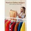 image:imageHOUSE DAY Ivory Velvet Hangers 100 Pack  Non Slip Felt Hangers Closet Essentials Space Saving Hanger Gentle on Clothes Sturdy Shoulder DesignIvory