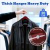 image:imageHOUSE DAY Wood Suit Hangers for Men 24 Pack Smooth Wide Shoulder Wooden Hangers with Non Slip Pant Holder Wide Hangers for Suits Coats Jackets Heavy Wide Clothes Hanger BlackCherry Wood
