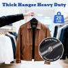 image:imageHOUSE DAY Wood Suit Hangers for Men 24 Pack Smooth Wide Shoulder Wooden Hangers with Non Slip Pant Holder Wide Hangers for Suits Coats Jackets Heavy Wide Clothes Hanger BlackBlack