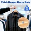 image:imageHOUSE DAY Wood Suit Hangers for Men 24 Pack Smooth Wide Shoulder Wooden Hangers with Non Slip Pant Holder Wide Hangers for Suits Coats Jackets Heavy Wide Clothes Hanger BlackNatural