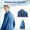 image:imageHOUSE DAY Wood Suit Hangers for Men 24 Pack Smooth Wide Shoulder Wooden Hangers with Non Slip Pant Holder Wide Hangers for Suits Coats Jackets Heavy Wide Clothes Hanger BlackNatural