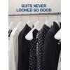 image:imageHOUSE DAY Wood Suit Hangers for Men 24 Pack Smooth Wide Shoulder Wooden Hangers with Non Slip Pant Holder Wide Hangers for Suits Coats Jackets Heavy Wide Clothes Hanger BlackWhite