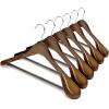 image:imageHOUSE DAY Wood Suit Hangers for Men 24 Pack Smooth Wide Shoulder Wooden Hangers with Non Slip Pant Holder Wide Hangers for Suits Coats Jackets Heavy Wide Clothes Hanger BlackWalnut