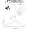 image:imageHOUSE DAY Wood Suit Hangers for Men 24 Pack Smooth Wide Shoulder Wooden Hangers with Non Slip Pant Holder Wide Hangers for Suits Coats Jackets Heavy Wide Clothes Hanger BlackWhite
