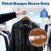 image:imageHOUSE DAY Wood Suit Hangers for Men 24 Pack Smooth Wide Shoulder Wooden Hangers with Non Slip Pant Holder Wide Hangers for Suits Coats Jackets Heavy Wide Clothes Hanger BlackWalnut