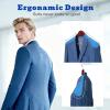 image:imageHOUSE DAY Wood Suit Hangers for Men 24 Pack Smooth Wide Shoulder Wooden Hangers with Non Slip Pant Holder Wide Hangers for Suits Coats Jackets Heavy Wide Clothes Hanger BlackCherry Wood