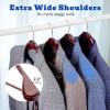 image:imageHOUSE DAY Wood Suit Hangers for Men 24 Pack Smooth Wide Shoulder Wooden Hangers with Non Slip Pant Holder Wide Hangers for Suits Coats Jackets Heavy Wide Clothes Hanger BlackCherry Wood