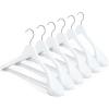 image:imageHOUSE DAY Wood Suit Hangers for Men 24 Pack Smooth Wide Shoulder Wooden Hangers with Non Slip Pant Holder Wide Hangers for Suits Coats Jackets Heavy Wide Clothes Hanger BlackWhite