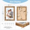 image:imageDistressed White 8x10 Picture Frame Picture Frames 8x10 Wooden Picture Frames with Real Glass Rustic 8 x 10 Photo Frame for Wall or Tabletop Display Picture 5x7 with Mat or 8x 10 Without Mat 1 PackRustic Brown