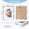 image:imageDistressed White 8x10 Picture Frame Picture Frames 8x10 Wooden Picture Frames with Real Glass Rustic 8 x 10 Photo Frame for Wall or Tabletop Display Picture 5x7 with Mat or 8x 10 Without Mat 1 PackDistressed White