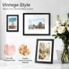 image:imageDistressed White 8x10 Picture Frame Picture Frames 8x10 Wooden Picture Frames with Real Glass Rustic 8 x 10 Photo Frame for Wall or Tabletop Display Picture 5x7 with Mat or 8x 10 Without Mat 1 PackRustic Black