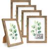 image:imageDistressed White 8x10 Picture Frame Picture Frames 8x10 Wooden Picture Frames with Real Glass Rustic 8 x 10 Photo Frame for Wall or Tabletop Display Picture 5x7 with Mat or 8x 10 Without Mat 1 PackRustic Brown