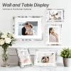 image:imageDistressed White 8x10 Picture Frame Picture Frames 8x10 Wooden Picture Frames with Real Glass Rustic 8 x 10 Photo Frame for Wall or Tabletop Display Picture 5x7 with Mat or 8x 10 Without Mat 1 PackDistressed White