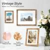 image:imageDistressed White 8x10 Picture Frame Picture Frames 8x10 Wooden Picture Frames with Real Glass Rustic 8 x 10 Photo Frame for Wall or Tabletop Display Picture 5x7 with Mat or 8x 10 Without Mat 1 PackRustic Brown