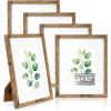 image:imageDistressed White 8x10 Picture Frame Picture Frames 8x10 Wooden Picture Frames with Real Glass Rustic 8 x 10 Photo Frame for Wall or Tabletop Display Picture 5x7 with Mat or 8x 10 Without Mat 1 PackRustic Brown